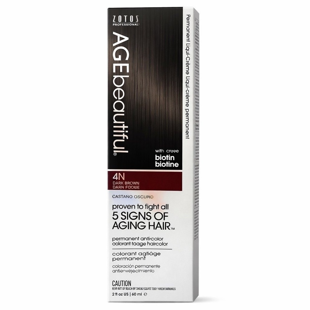 Zotos - Agebeautiful Hair Color 4N Dark Brown (2 oz) - Permanent Dye(